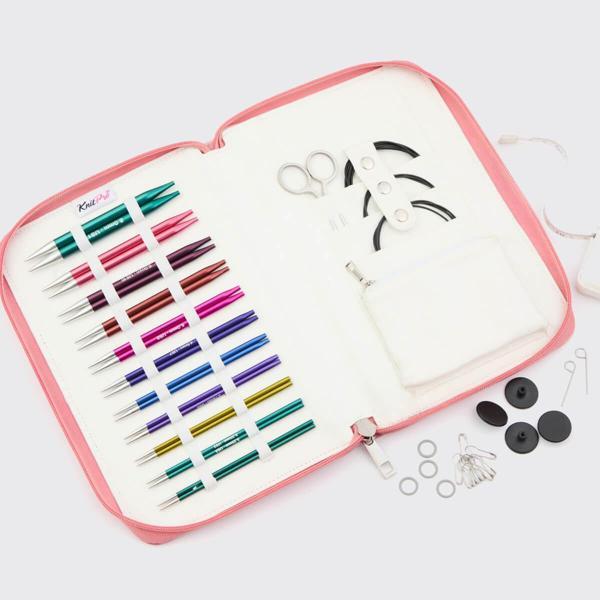 KnitPro Zing Regal Değiştirilebilir Misinalı Şiş Seti + Şiş Ölçer Hediyeli  - Image 1