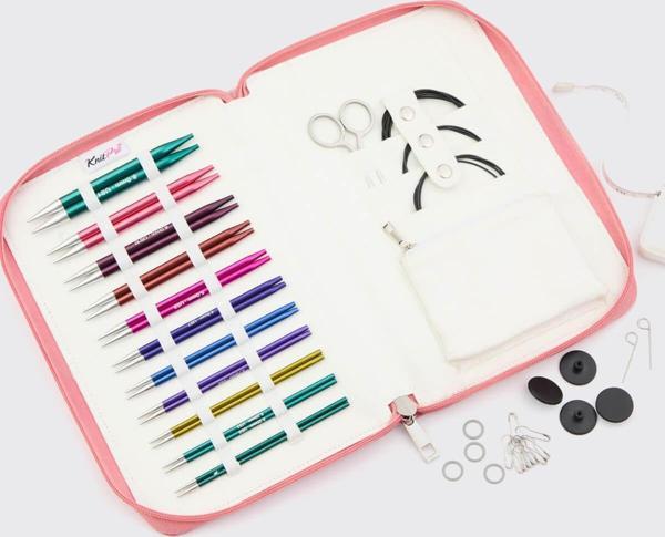 KnitPro Zing Regal Değiştirilebilir Misinalı Şiş Seti + Şiş Ölçer Hediyeli  - Image 1