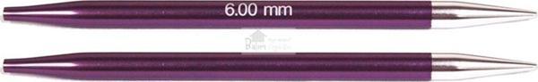 Knitpro Zing Kısa 6,00 mm Değiştirilebilir Metal Misinalı Şiş Ucu 47527 - Image 1