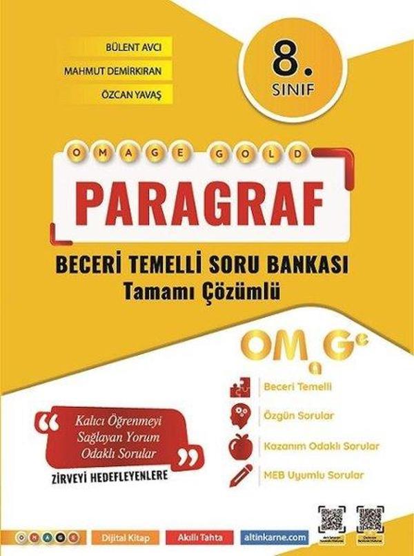 8. Sınıf Omage Gold Paragraf Soru Bankası - Omage - Image 1