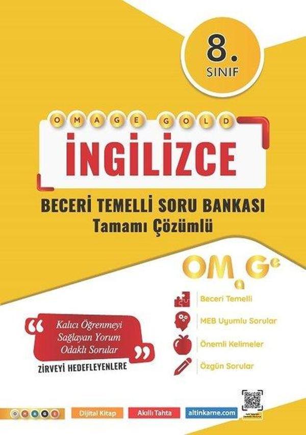 8. Sınıf Omage Gold İngilizce Soru Bankası - Omage - Image 1