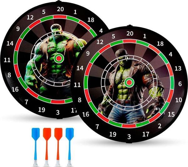 Mubx 4 Oklu Mıknatıslı Dart Seti Çift Yönlü Manyetik Dart Askılı Dartboard - Image 1