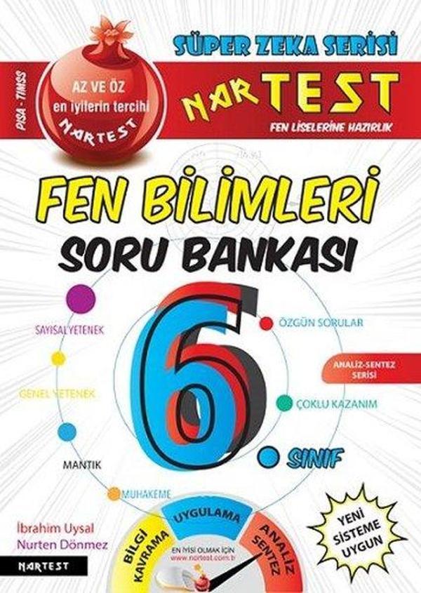 6. Sınıf Süper Zeka Fen Bilimleri Soru Bankası (Mavi Seri İle Aynı Kitap) - Nartest Yayınevi - Image 1