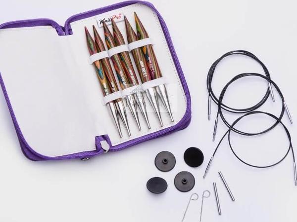 KnitPro Symfonie Ahşap Değiştirilebilir Misinalı Kalın Numara Şiş Seti+Balım Örgü Evi Şiş Ölçer20663 - Image 1
