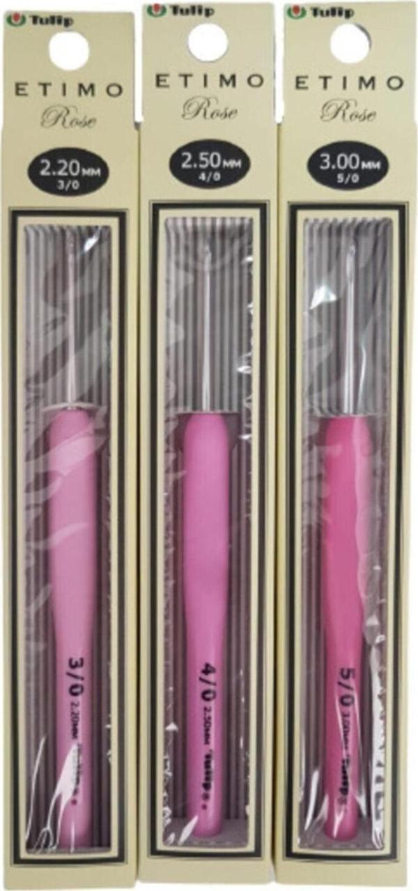 Etimo Rose 3'lü Özel Tığ Seti Küçük Numaralar 2,20-2,50-3,00 - Image 1