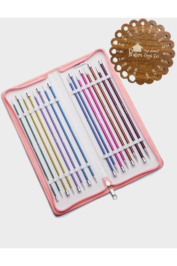 Zing Düz Örgü Şişi Seti 30 cm 47427 + Balım Örgü Evi Şiş Ölçer Hediyeli - Image 1