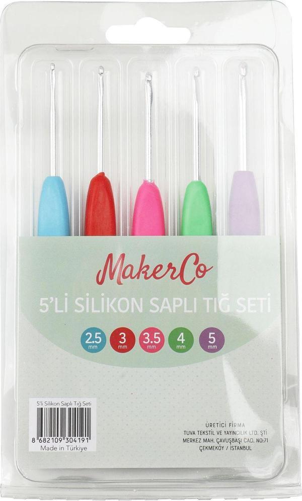 Makerco 5'li Slikon Saplı Tığ Seti - Image 1