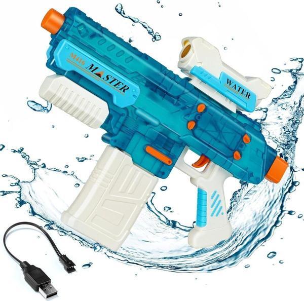 Mubx Büyük Boy Otomatik Atış Yapan 8-10 Metre Menzilli Pilli Bataryalı Su Tabancası - Image 1
