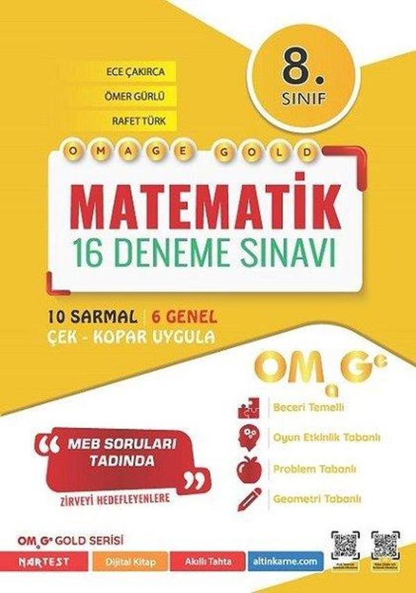 8. Sınıf Omage Gold Matematik 16 Deneme Sınavı - Omage - Image 1