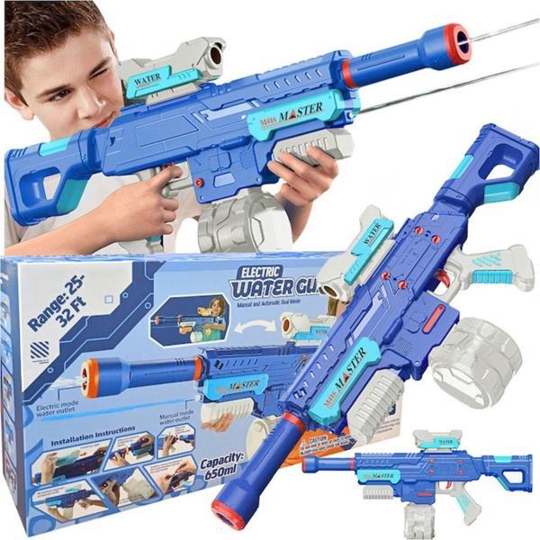 Mubx Otomatik Atış Yapan Su Tabancası Mega Boy Pilli Bataryalı Su Tabancası - Image 1