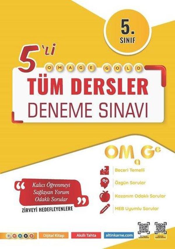 5. Sınıf Omage Gold Tüm Dersler Deneme Sınavı - Omage - Image 1