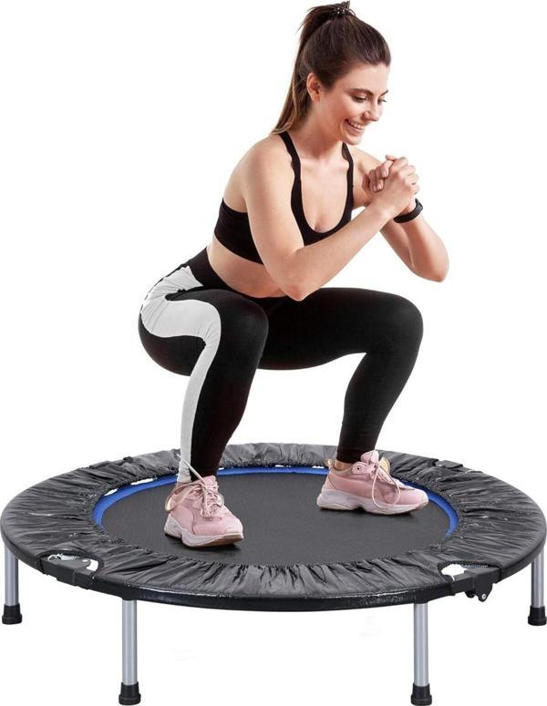 Faial Profesyonel 102 Cm Delux Trambolin Çocuk/Yetişkine Uygun Taşınıp Katlanabilir Trampolin - Image 1