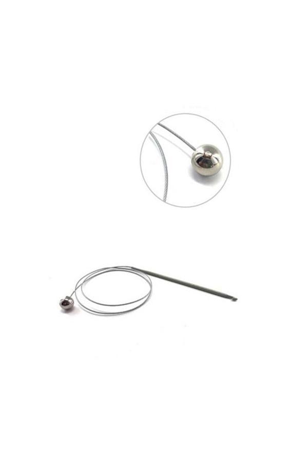Stoplu Çelik Misinalı Gagalı Örgü Şiş (80 Cm)2,00mm - Image 1