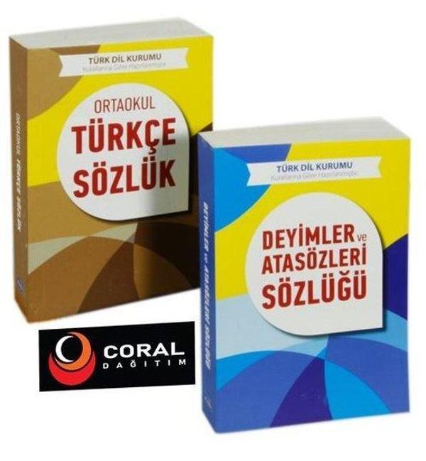 T.D.K. Uyumlu Ortaokul Türkçe Sözlük, Deyimler ve Atasözleri Sözlüğü Seti - 2 Kitap Takım - Coral Dağıtım - Image 1