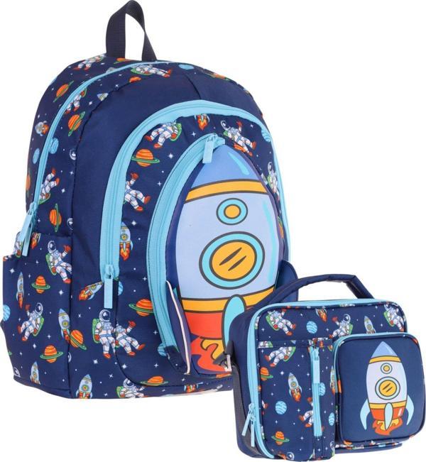 Kaukko Kids Roket Detaylı Okul Çantası (L5260) ve Thermo Beslenme Çantası (L7260) Seti - Erkek Çocuk - Image 1