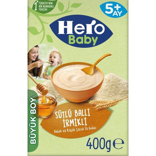 Hero Baby Sütlü Ballı İrmikli Kaşık Mama 400 gr 4'lü Paket - Image 1