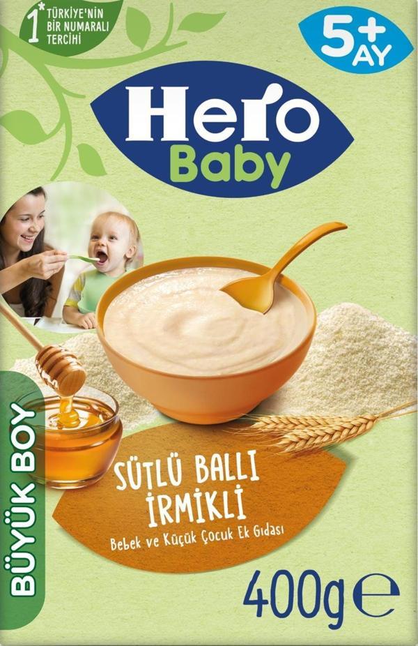 Hero Baby Sütlü Ballı İrmikli Kaşık Mama 400 gr 4'lü Paket - Image 1