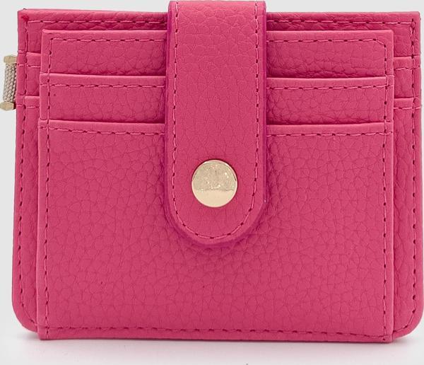 Fione Çıtçıt Kapamalı 6 Bölmeli Çıkarılabilir Anahtarlıklı Mini Kadın Cüzdan Fuşya - Image 1