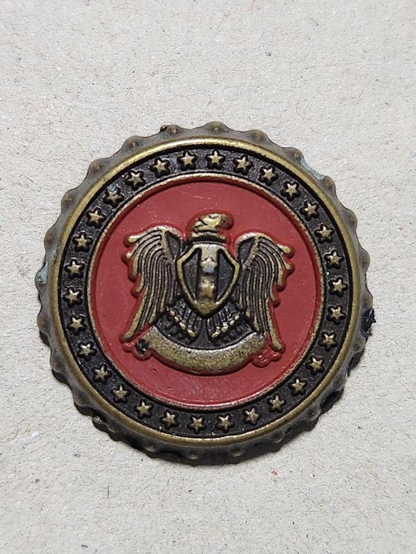 Edi Antik 2.5Cm Çap Askeri Madalya Nadir Kartallı. Arkasında İğne Olan Nadir Asker Madalya. - Image 1