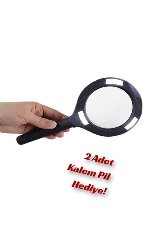 Edi Antik 250 Lümen Işıklı Mercek Büyüteç Watton Wt-374, Işıklı Büyüteç, 3X Büyüteç, Led Büyüteç - Image 1