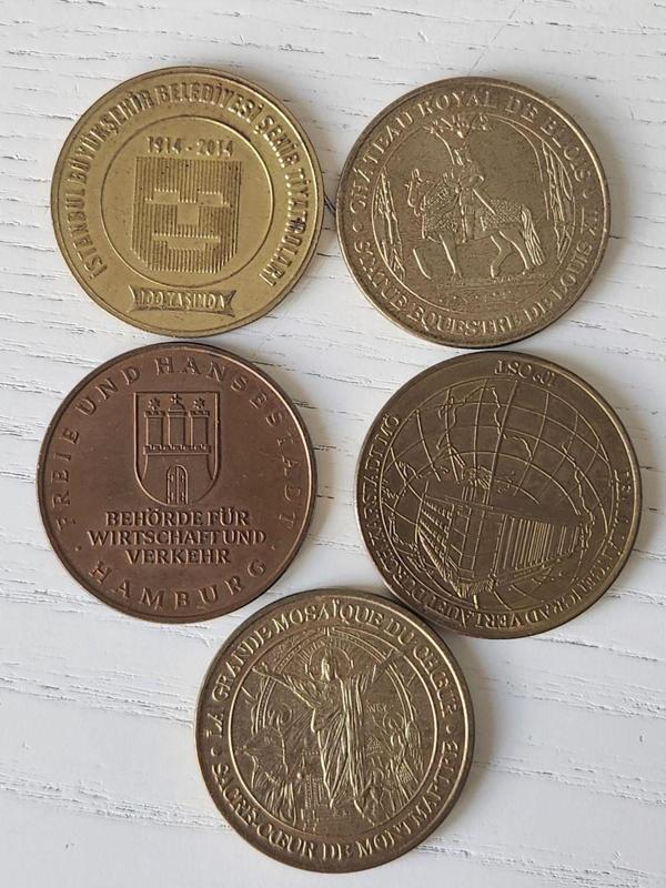 Edi Antik 5 Adet Almanya Fransa Ve Yerli Madalya. Her Biri 3Cm Çapında. - Image 1