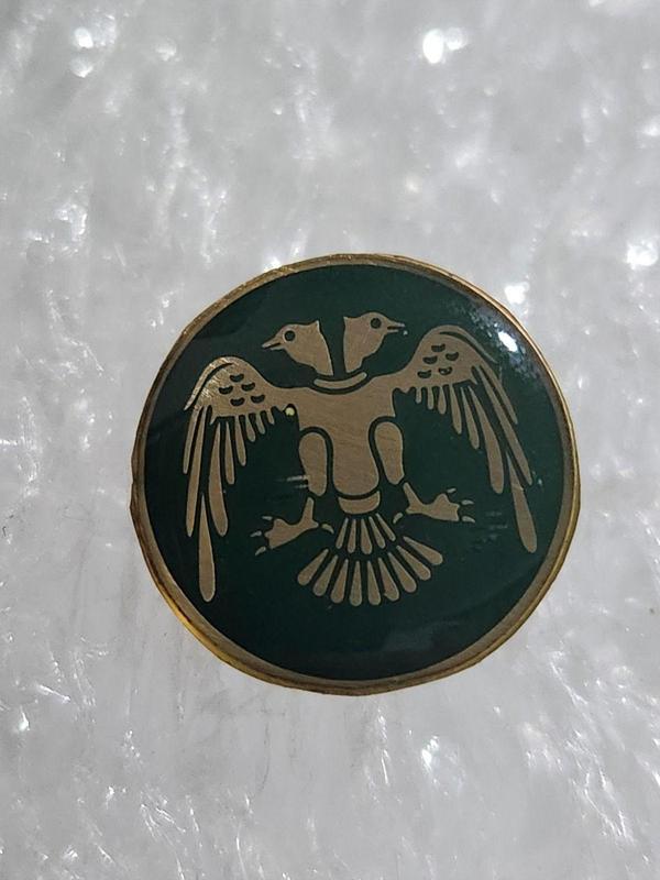 Edi Antik Anadolu Çift Başlı Kartal Rozet Yakaya - Image 1