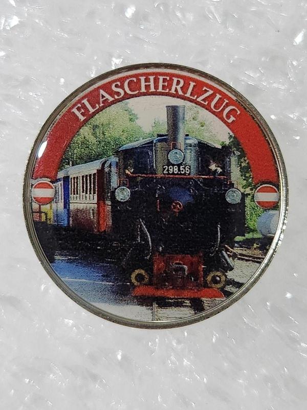 Edi Antik Avusturya Tren Madalya 4Cm Çap. Nadir Flascherlzug - Image 1