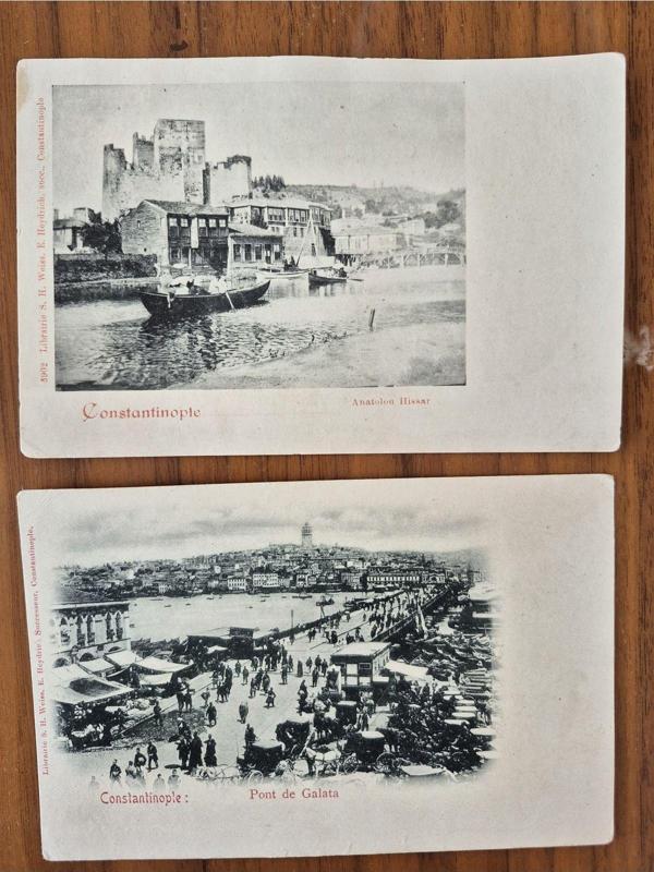 Edi Antik Osmanlı Anadolu Hisarı Ve Galata Kartposal. Orijinal Dönem - Image 1