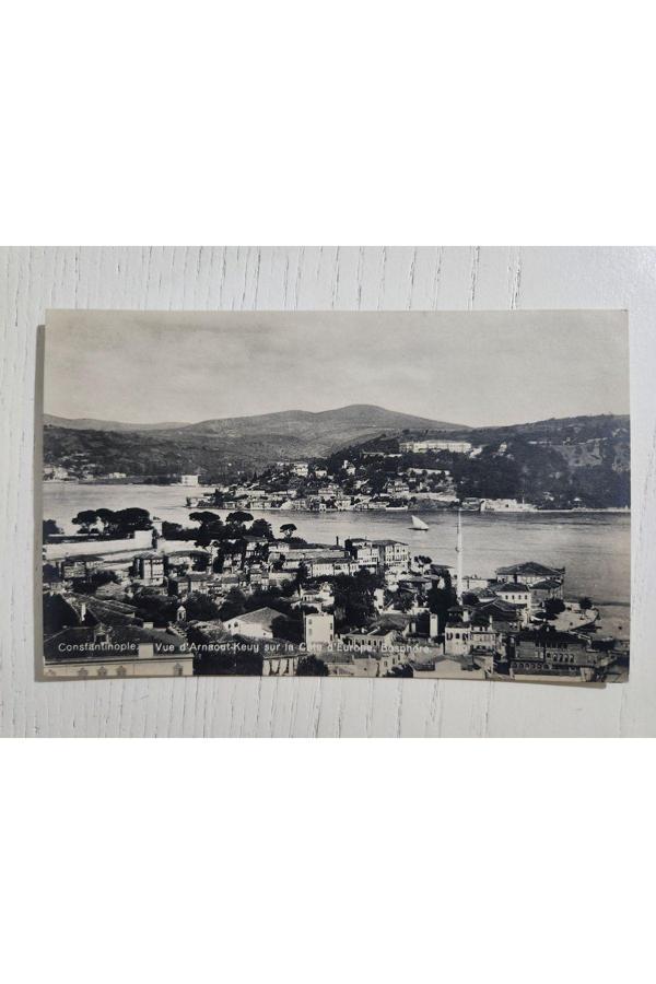 Edi Antik Osmanlı Dönem Osmanlıca Arnavutköy Kartpostal. Temiz Durumda 1920 Tarihli Kartpostal - Image 1