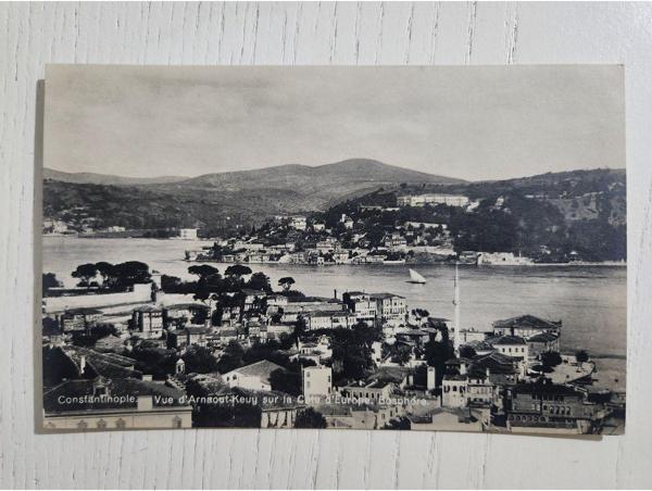 Edi Antik Osmanlı Dönem Osmanlıca Arnavutköy Kartpostal. Temiz Durumda 1920 Tarihli Kartpostal - Image 1