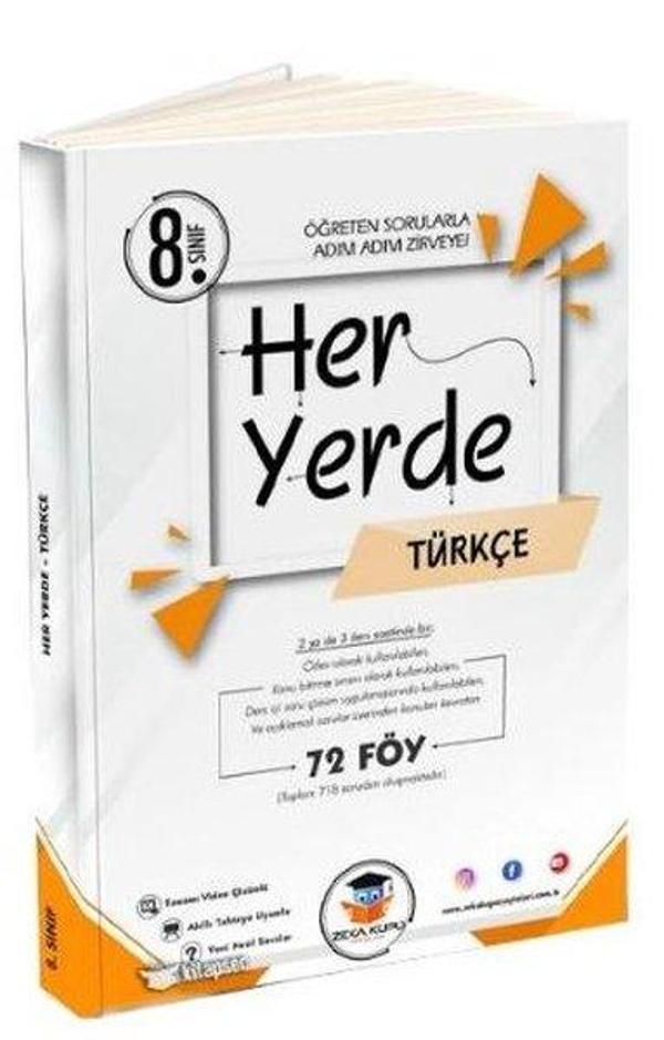 8. Sınıf Her Yerde Türkçe 72 Föy - Zeka Küpü Yayınları - Image 1