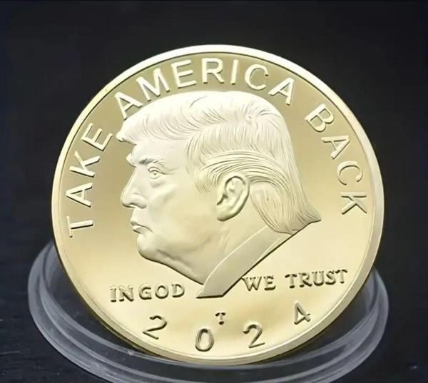 Edi Antik Trump 2024 Seçim Madalyonu Hatıra. 4 Cm Çapında Koleksiyonluk Nadir Baskı Madalyon - Image 1