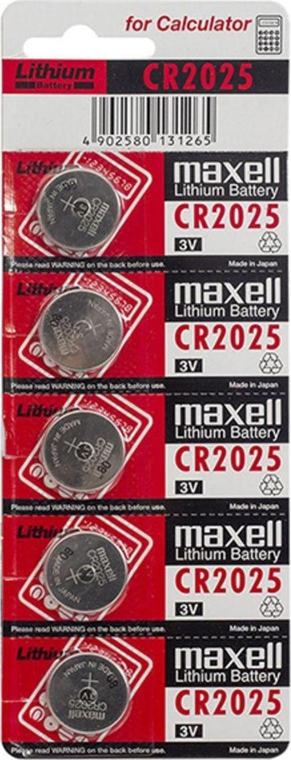 Maxell "5 Paket" Cr2025 3 Volt Lityum Para Pil (5'Li 5 Paket) - Image 1
