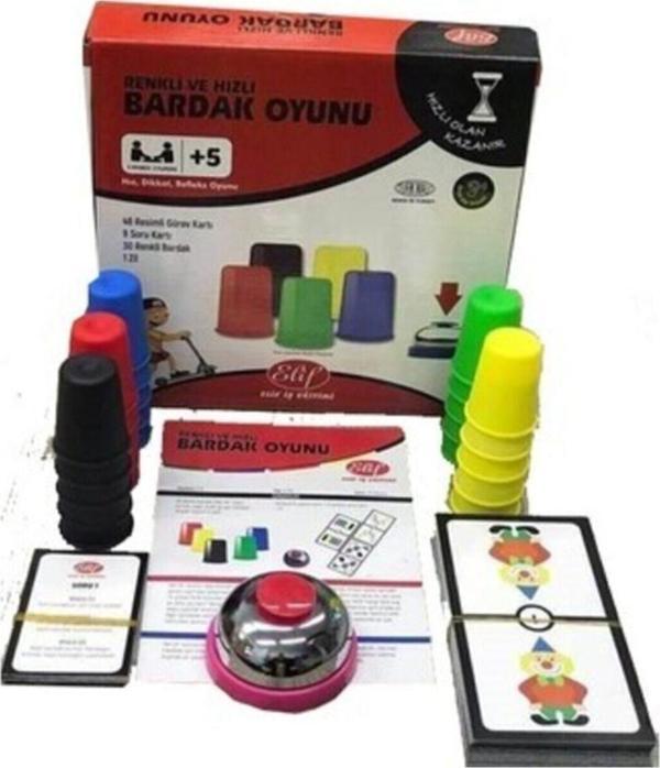 Elif İş Eğitim Renkli Ve Hızlı Bardak Oyunu - Image 1