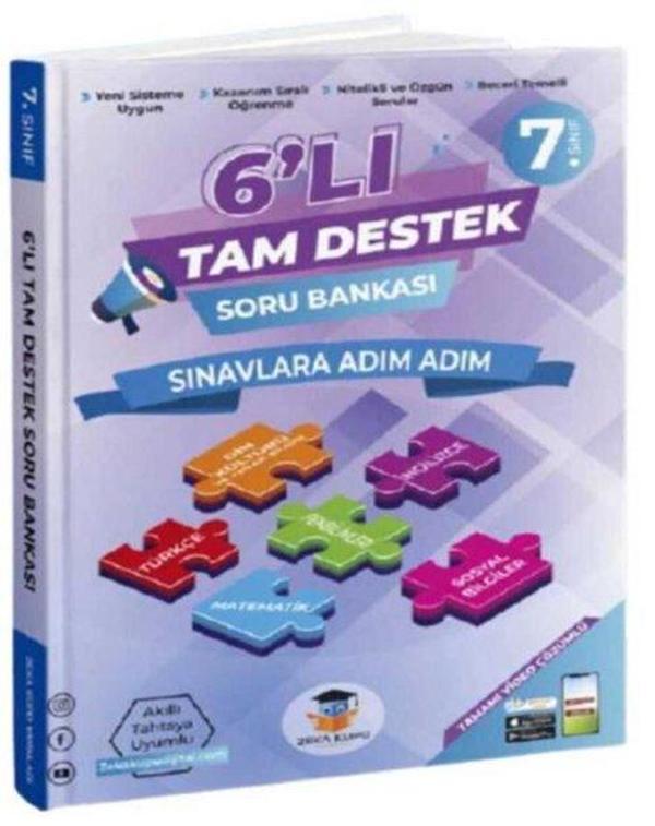 7. Sınıf LGS 6'lı Tam Destek Soru Bankası - Zeka Küpü Yayınları - Image 1