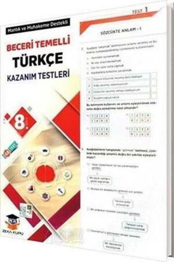 8. Sınıf Beceri Temelli Türkçe Kazanım Testleri - Zeka Küpü Yayınları - Image 1