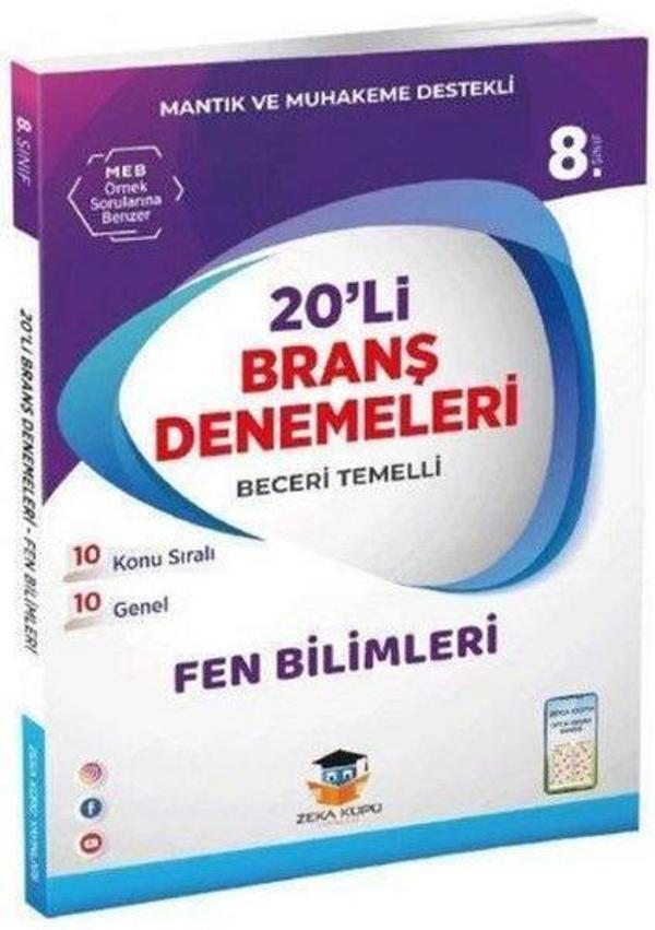 8. Sınıf Fen Bilimleri 20'li Branş Denemeleri - Zeka Küpü Yayınları - Image 1