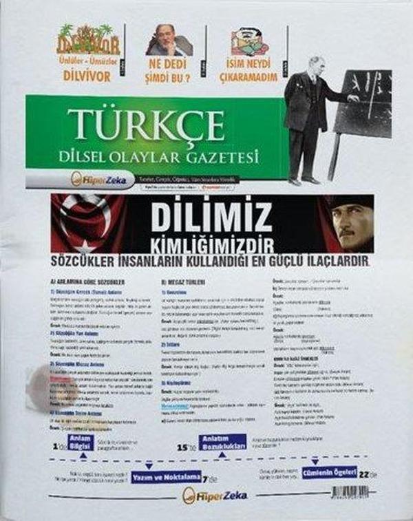 Tüm Sınavlar İçin Türkçe Dilsel Olaylar Gazetesi - Hiper Zeka - Image 1