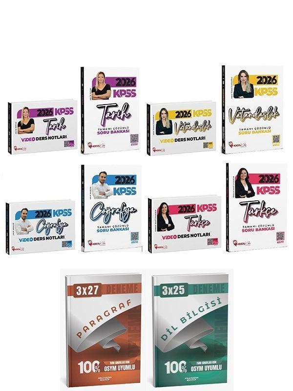 Anla Kazan + Hoca Kafası 2026 KPSS Tarih + Coğrafya + Vatandaşlık + Türkçe Video Ders Notları + Soru Bankası 8 li Set An - Anla Kazan Yayınları - Image 1