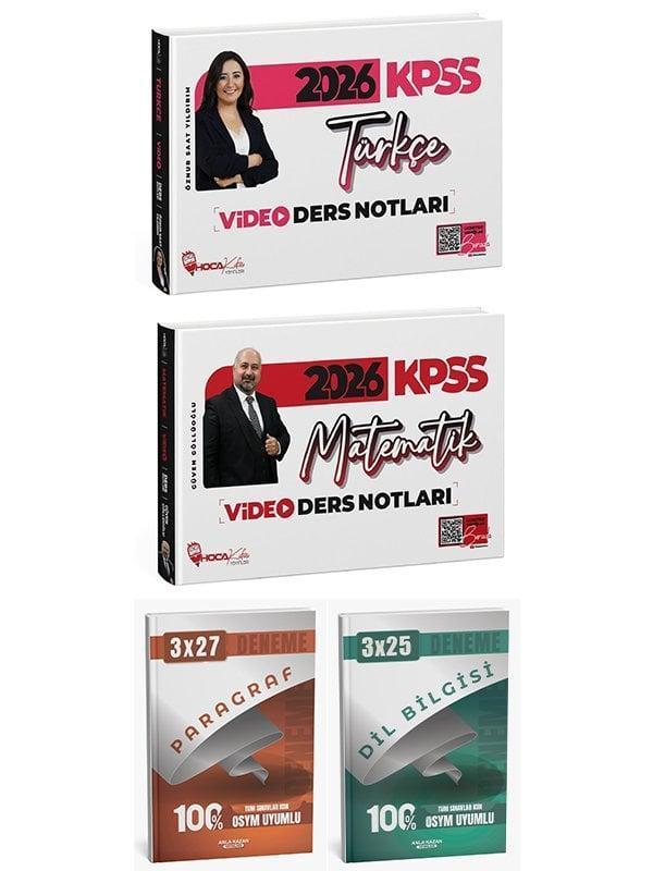 Anla Kazan + Hoca Kafası 2026 KPSS Türkçe + Matematik Video Ders Notları 2 li Set Anla Kazan + Hoca Kafası Yayınları - Anla Kazan Yayınları - Image 1