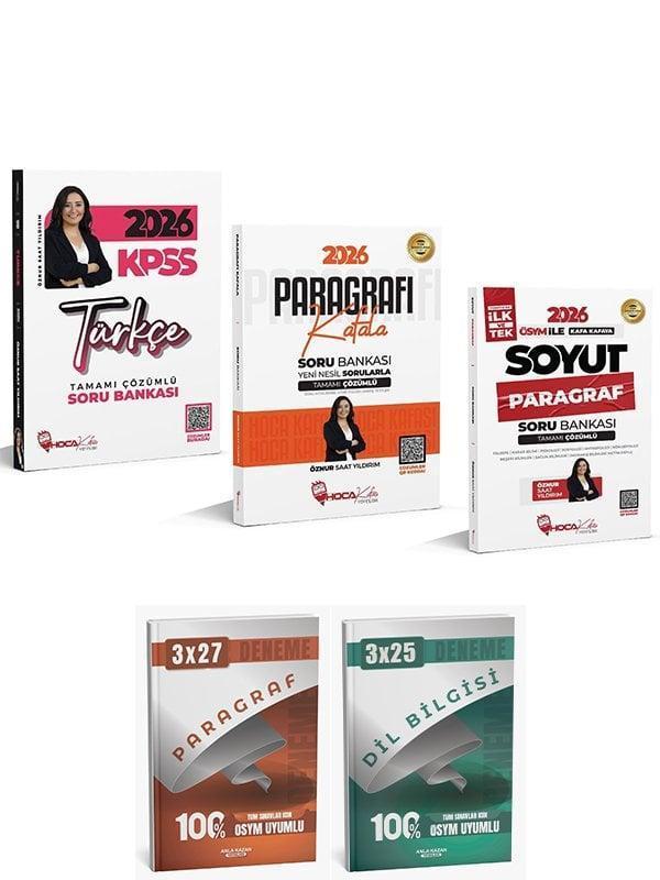 Anla Kazan + Hoca Kafası 2026 KPSS Türkçe + Paragraf Soru Bankası 3 lü Set - Öznur Saat Yıldırım Anla Kazan + Hoca Kafas - Anla Kazan Yayınları - Image 1