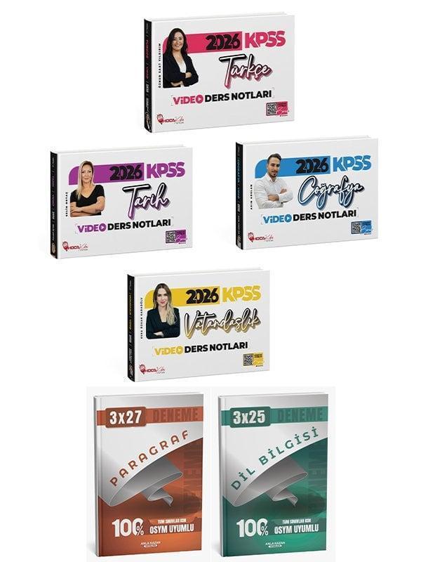 Anla Kazan + Hoca Kafası 2026 KPSS Türkçe + Tarih + Coğrafya + Vatandaşlık Video Ders Notları 4 lü Set Anla Kazan + Hoca - Anla Kazan Yayınları - Image 1