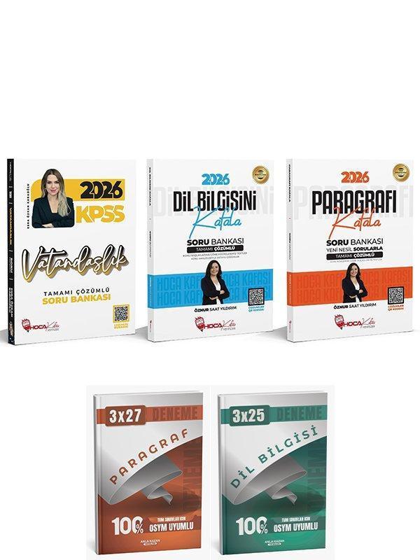 Anla Kazan + Hoca Kafası 2026 KPSS Vatandaşlık + Paragraf + Dil Bilgisi Soru Bankası 3 lü Set - Esra Özkan Karaoğlu, Özn - Anla Kazan Yayınları - Image 1