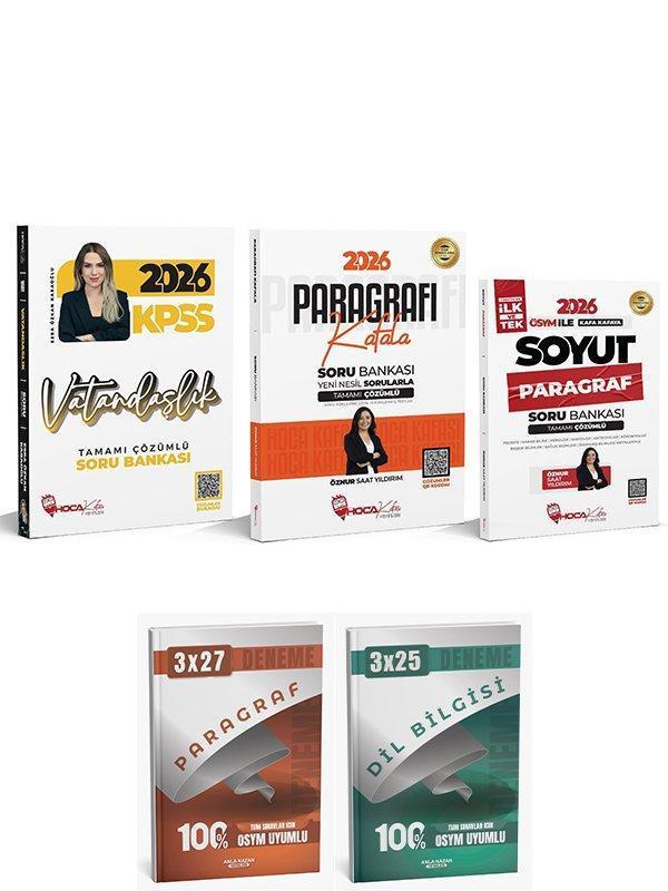 Anla Kazan + Hoca Kafası 2026 KPSS Vatandaşlık + Paragraf Soru Bankası 3 lü Set - Esra Özkan Karaoğlu, Öznur Saat Yıldır - Anla Kazan Yayınları - Image 1