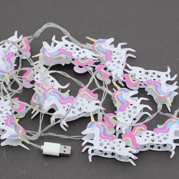 Ortama Renk Katan Unicorn Şeklinde Renkli Sıralı Led Lamba - Image 1