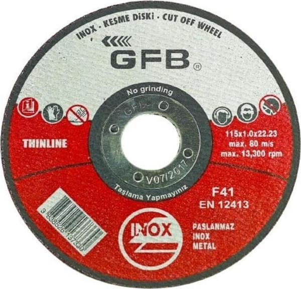 Gfb 50 Adet Inox Kesici Taş 115X1.0X22.23Mm - Image 1