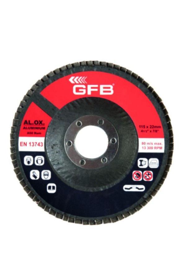 Gfb Alüminyum Flap Disk Zımpara 115X100 Kum-Kırmızı (10 Adet) - Image 1