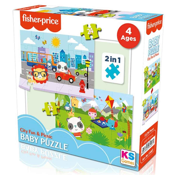 Fisher Price Baby City Fun & Picnic 2’si 1 Arada Puzzle - Image 1