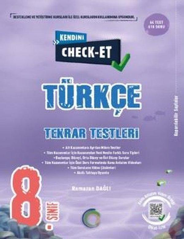 8. Sınıf Kendini Check - Et Türkçe Tekrar Testleri - Okyanus Eğitim - Image 1