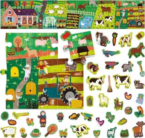 Puzzle + Stickers The Farm Mu24926 - Image 1